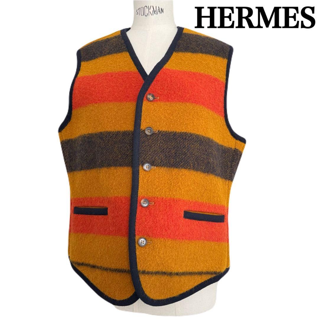 HERMES エルメス ヴィンテージ ロカバール ウール100％ ベスト　46