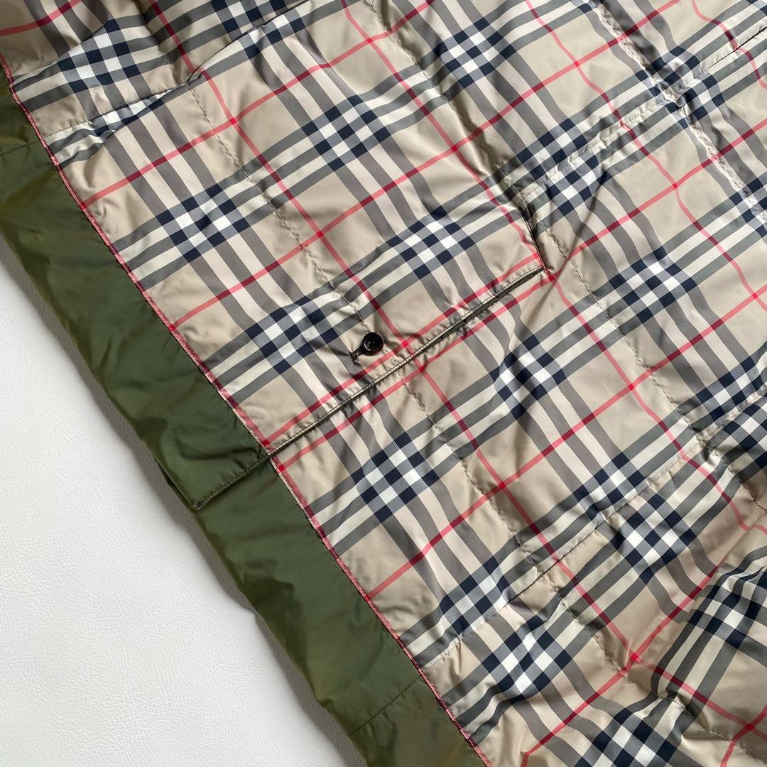 【絹玉虫/未使用級】バーバリーロンドン ダウンコート M ノバチェック