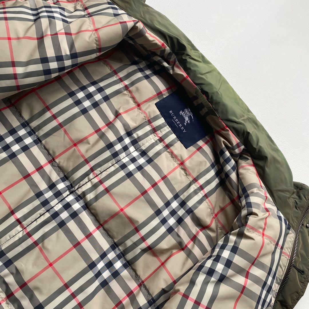 【絹玉虫/未使用級】バーバリーロンドン ダウンコート M ノバチェック