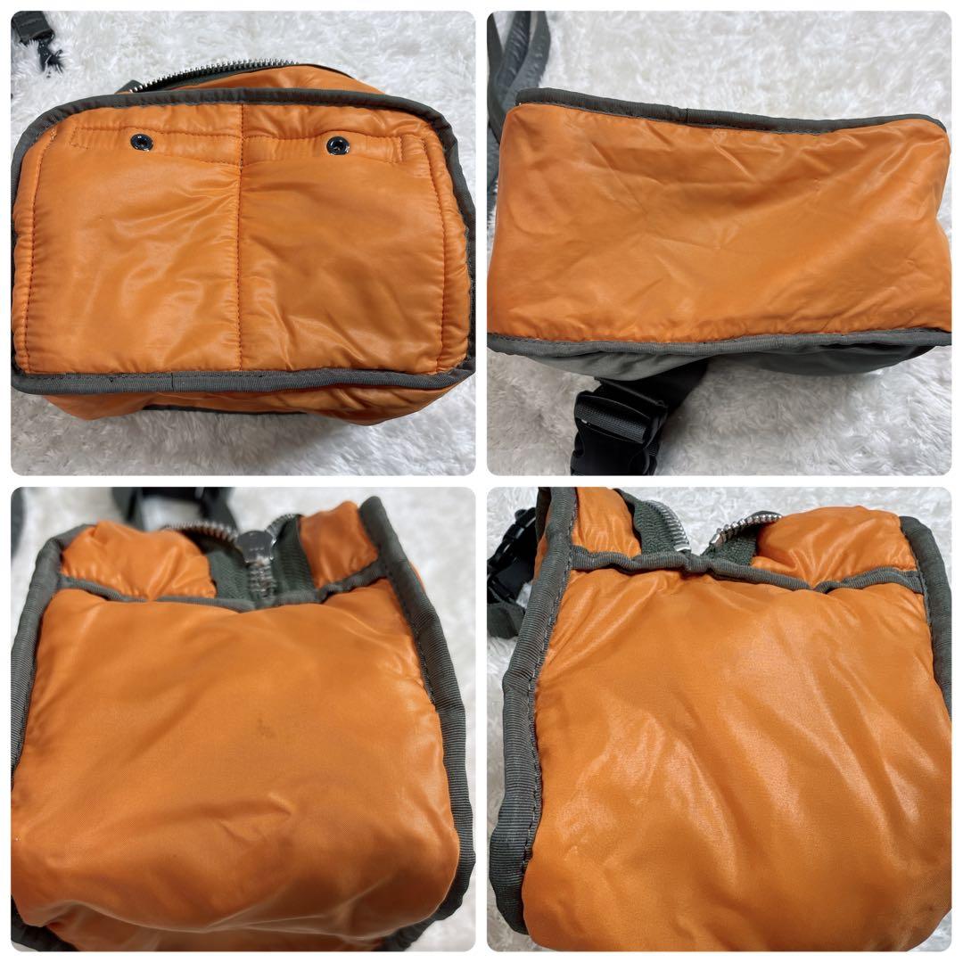 【廃盤】PORTER ボディバッグ グレー タンカー ショルダーベルト 2way