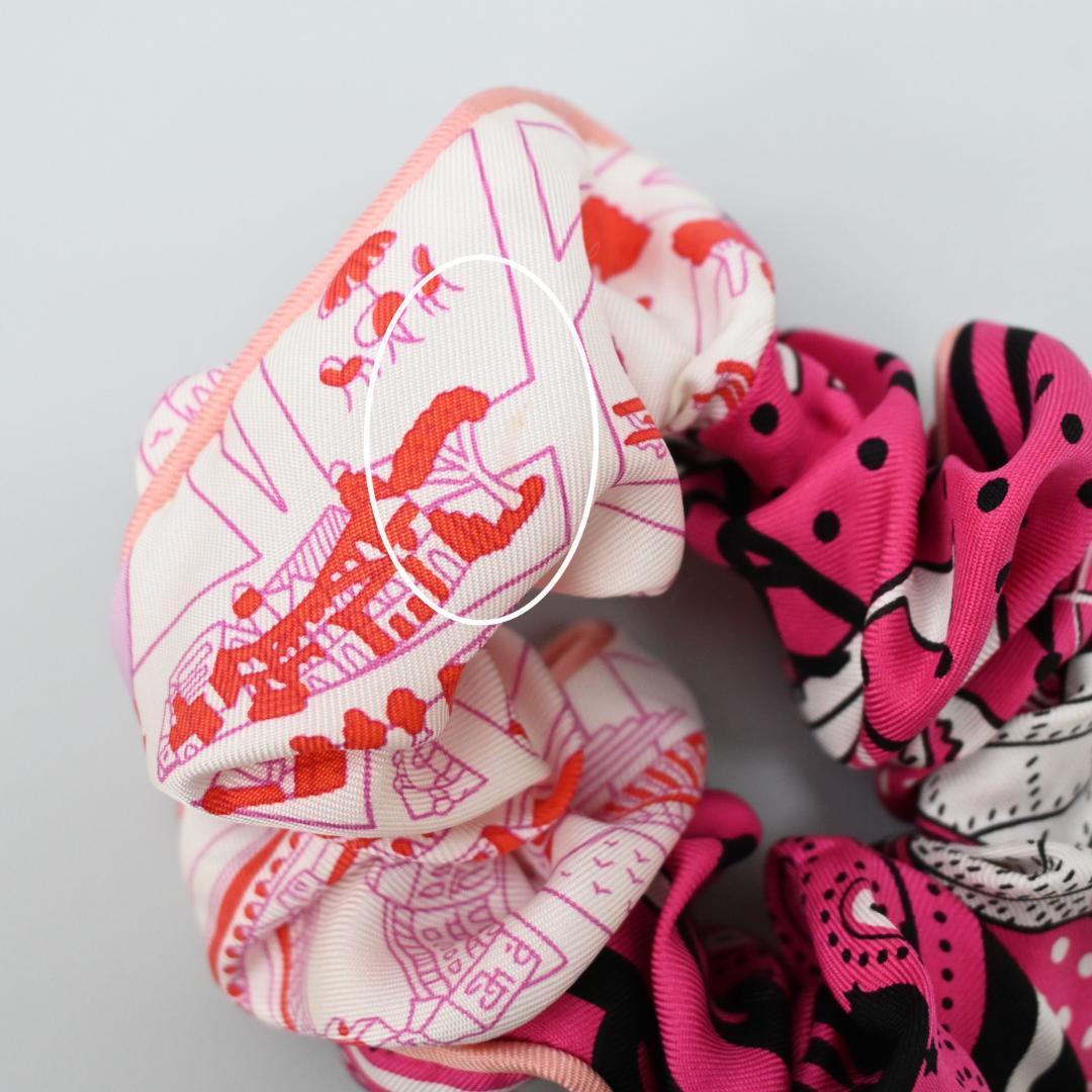 ■ □ 46890★年 エルメス シュシュ クラウディアローズ フューシャピンク