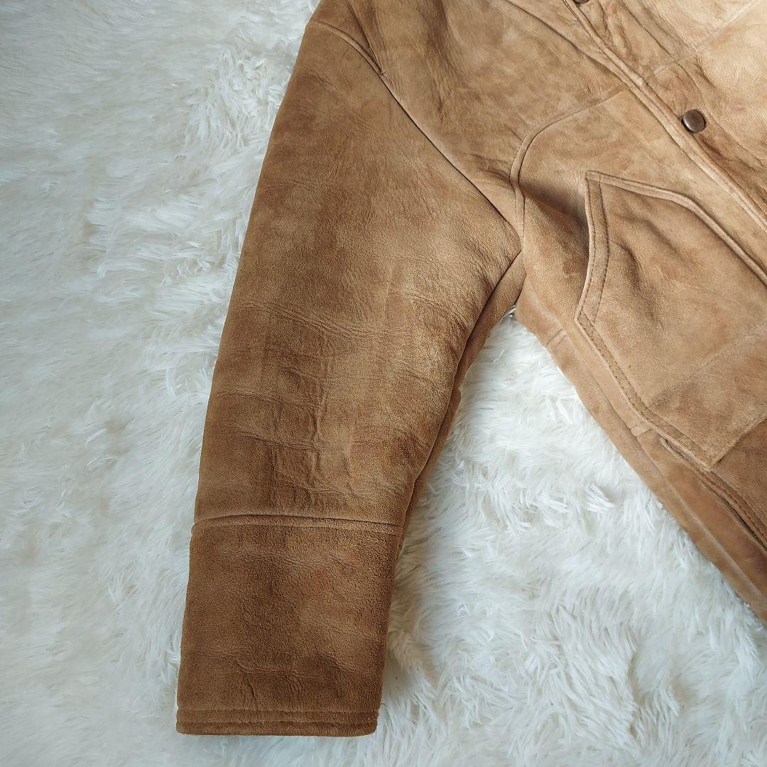 オーバーサイズ ムートンコート ニュージーランド製 ロング丈 vintage