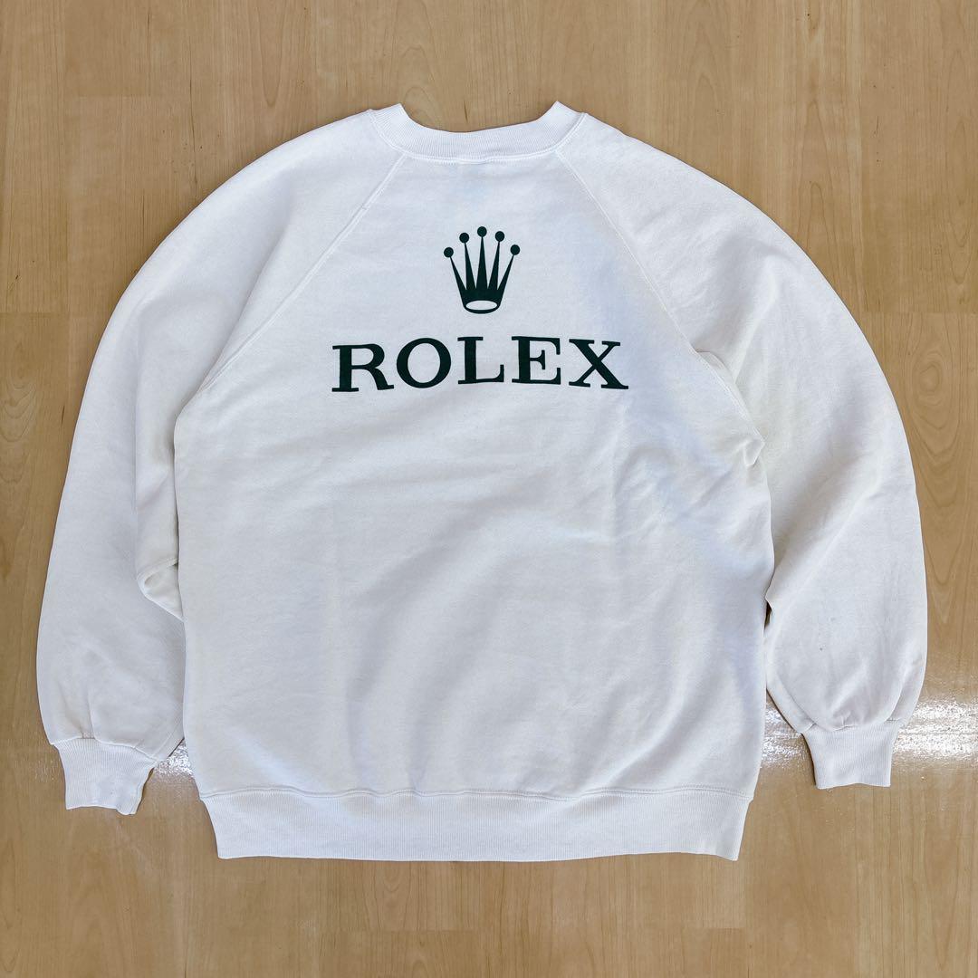 ROLEX ロレックス ロゴ スウェット JERZEES USA ホワイト XL