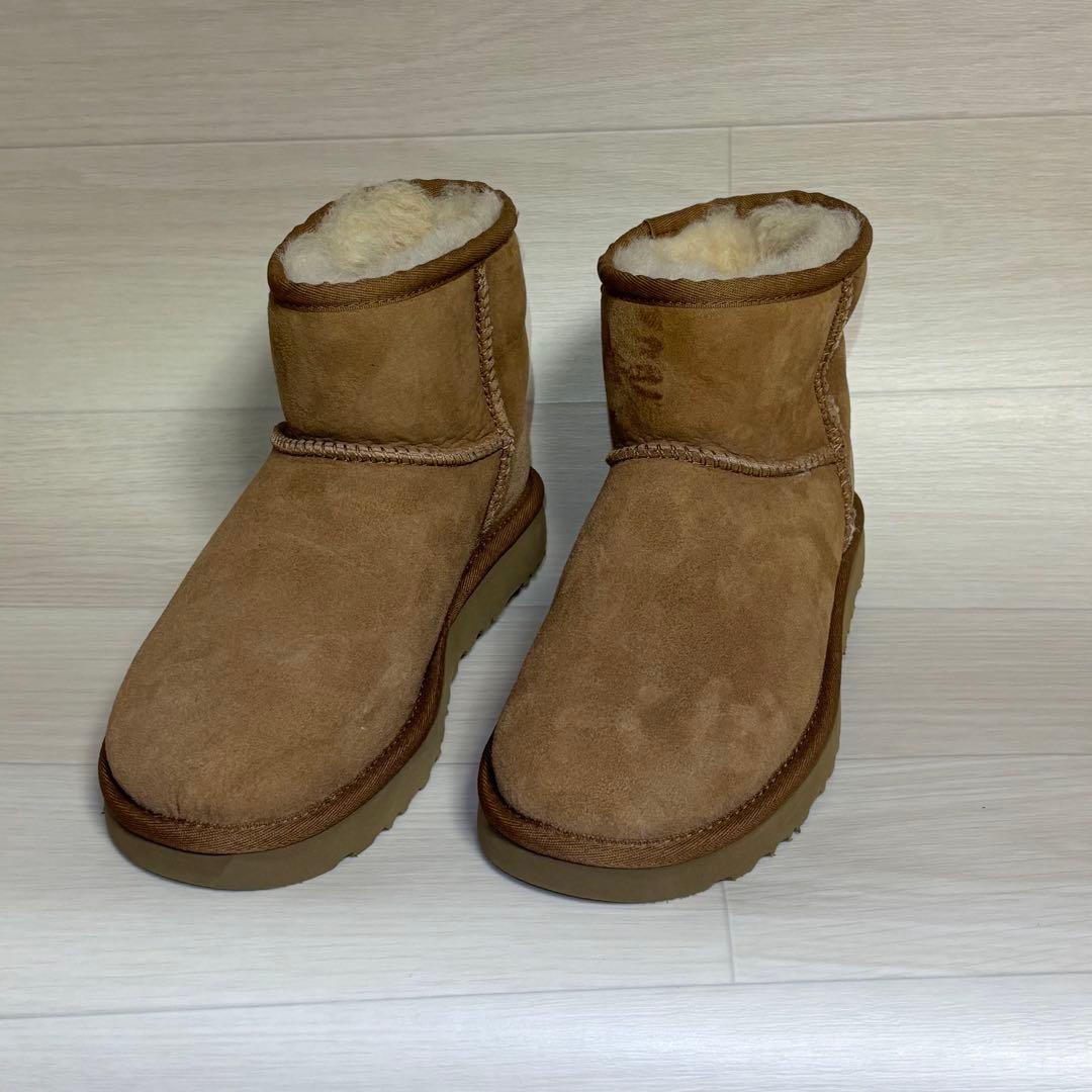 【ほぼ未使用】UGG ムートンブーツ 23cm チェスナット ボア 美品 定番