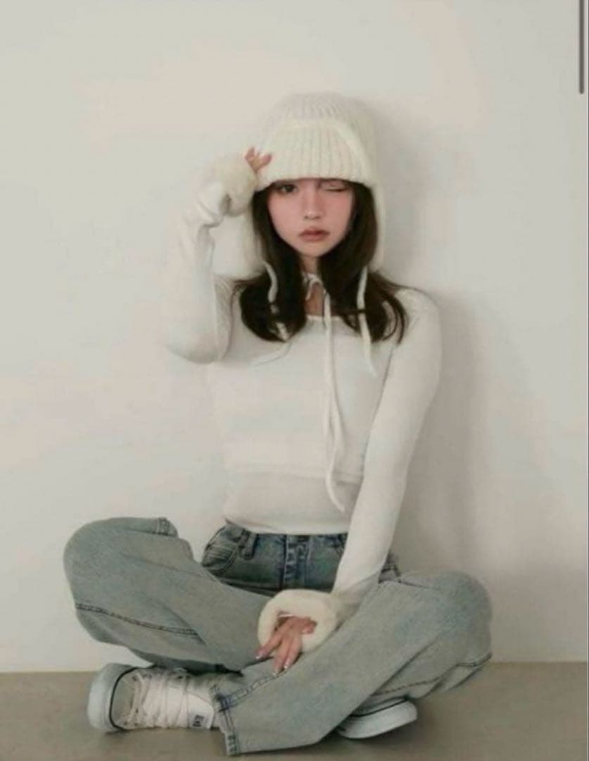 【新品】andmary Ravi fur tops black