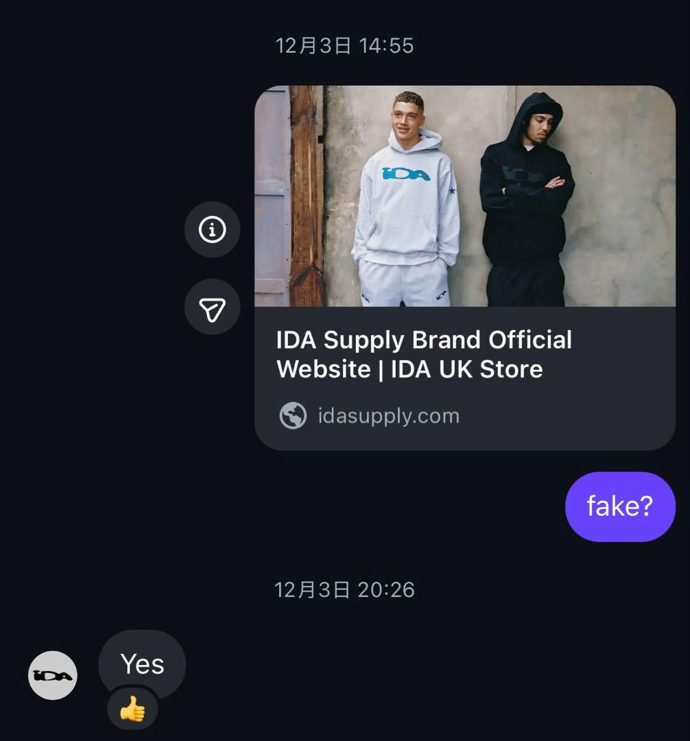 ida sply ジップアップパーカー L 購入方法教えてるよ！