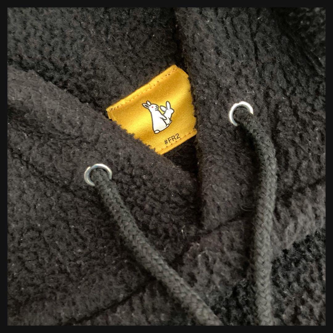 【92mam 様購入】FR2 センターロゴ パーカー ボアフリース 即完売モデル