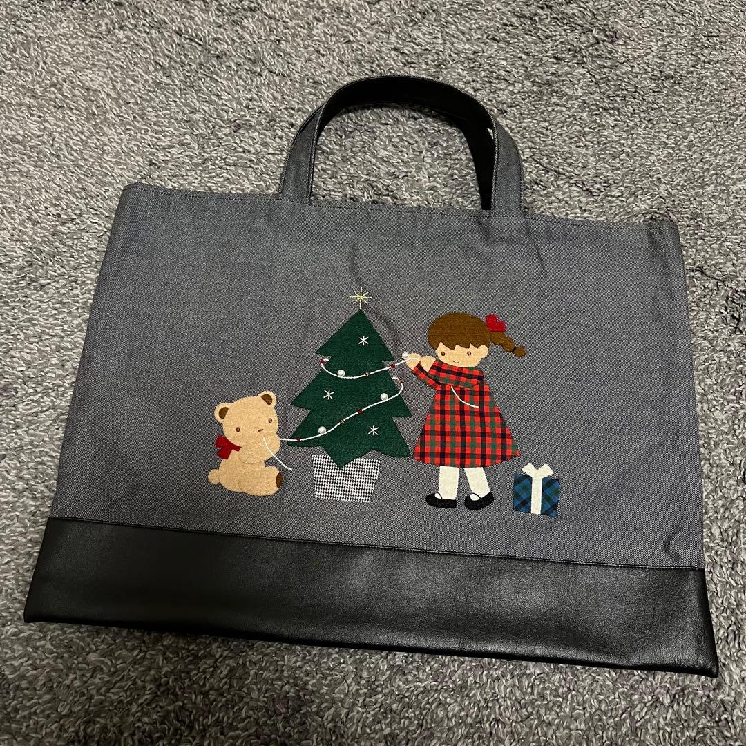 ファミリア　クリスマス　デニムバッグ