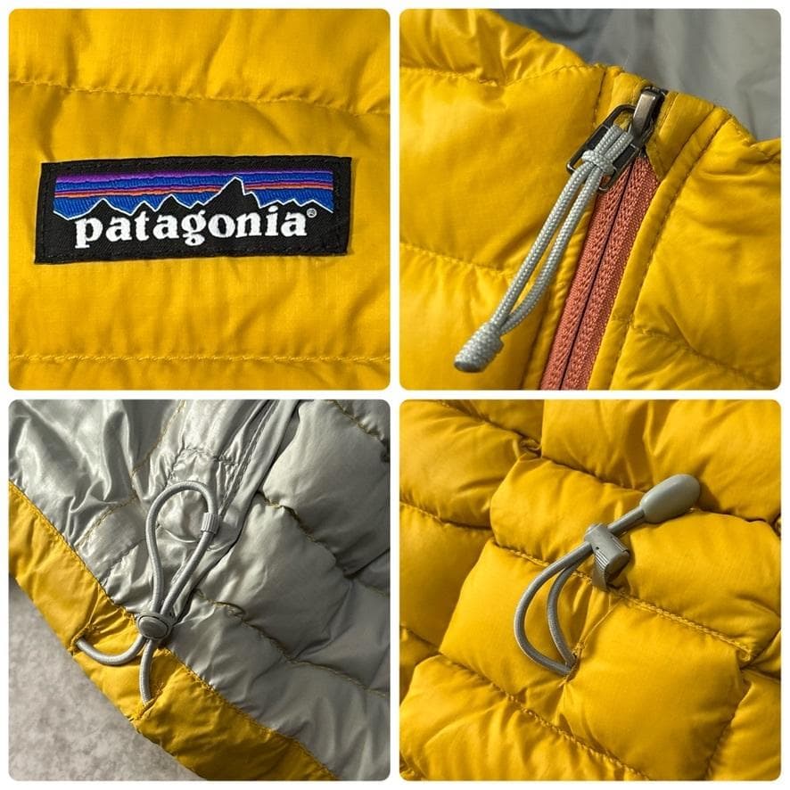 パタゴニア FA23 ダウンセーターフーディ ダウンジャケット S 黄 イエロー