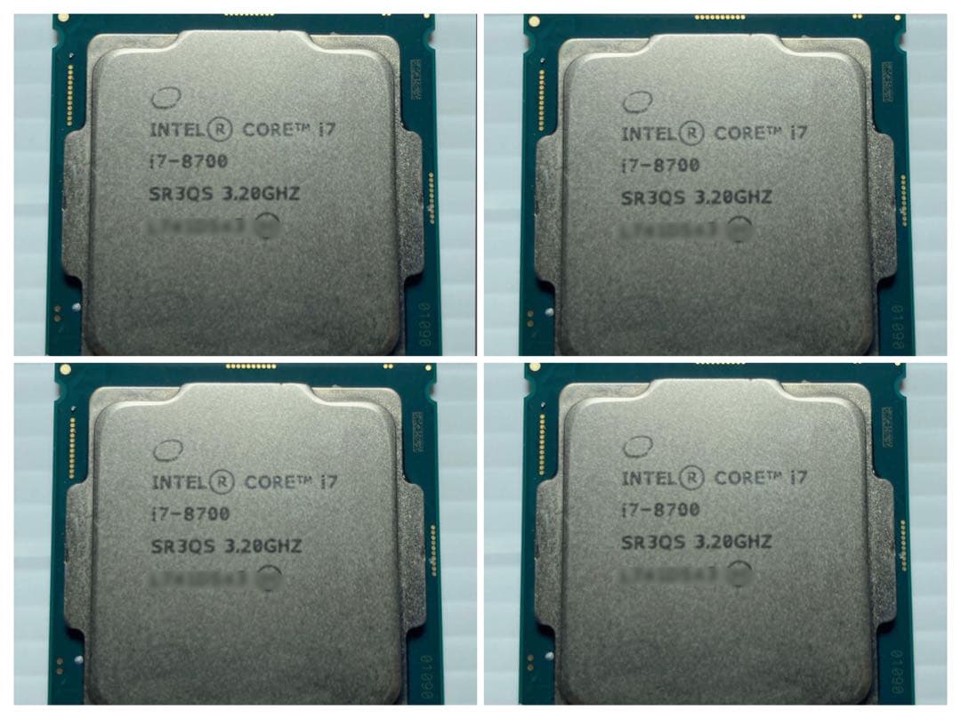 【動作確認済】intel Core i7-8700 (CPU 4点)まとめ売り