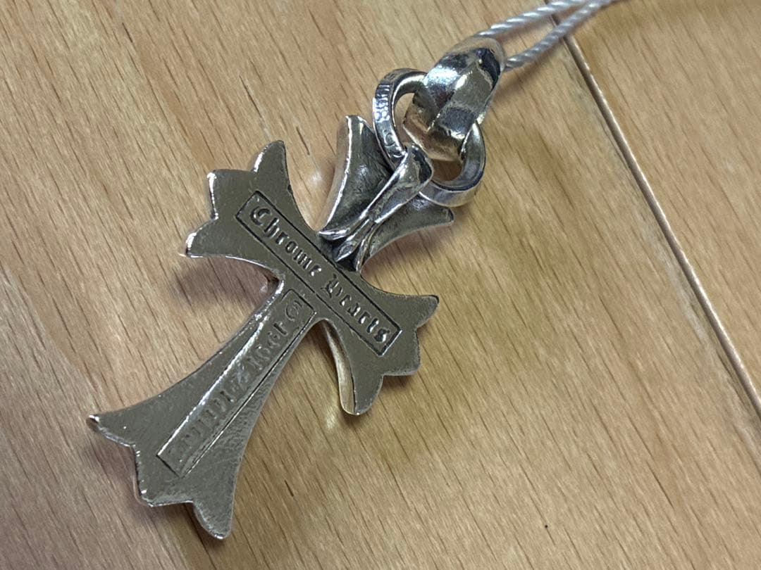 クロムハーツ スモールCHクロス Wベイル ペンダント 鑑定済み 正規品