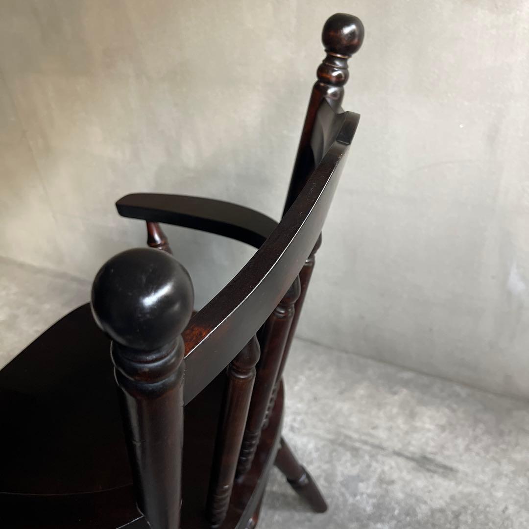 北海道民芸　アームチェア　カバ 樺 無垢材 食卓椅子 肘掛け椅子