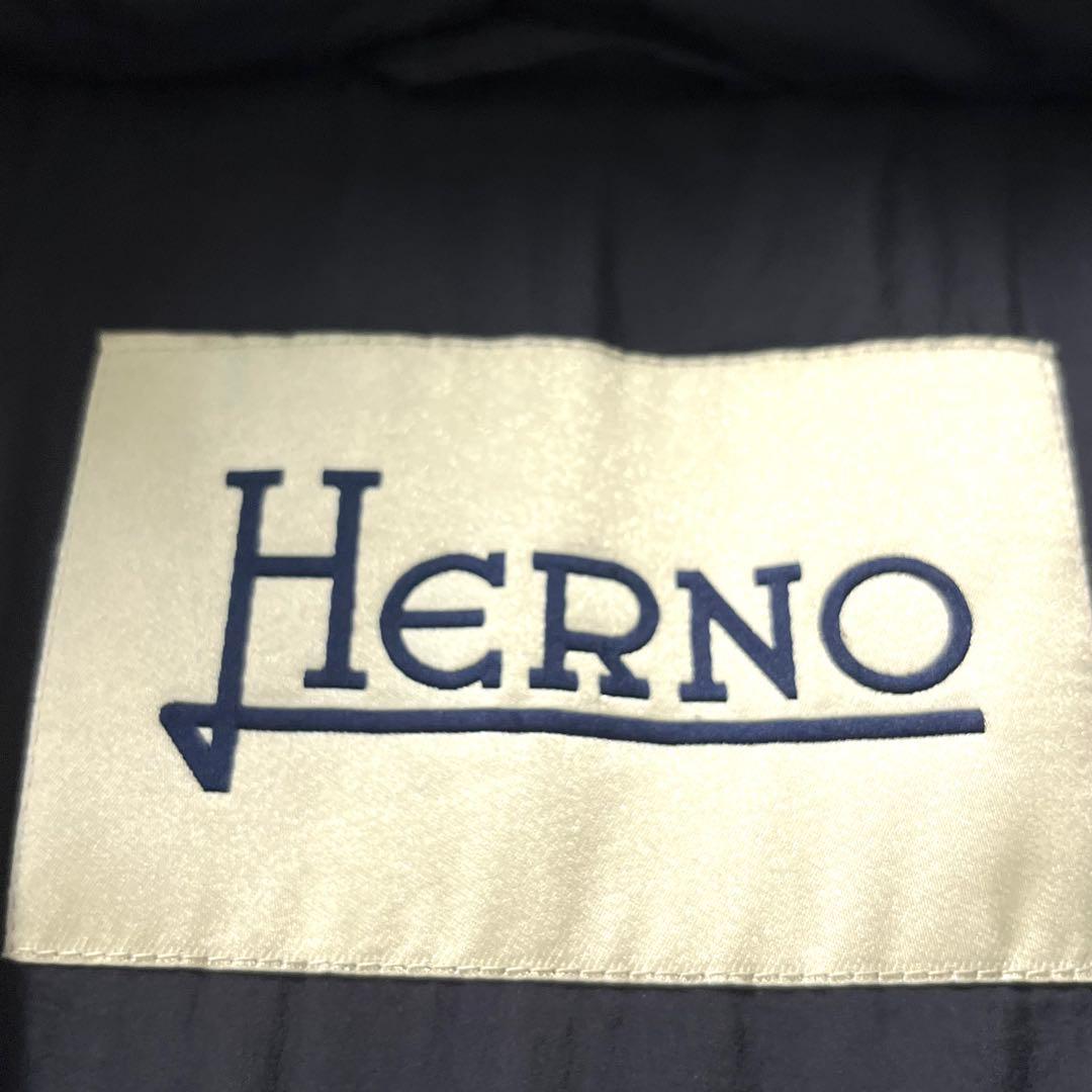 HERNO ヘルノ　切替　ダウン　コート　40 ロング丈　黒　2way
