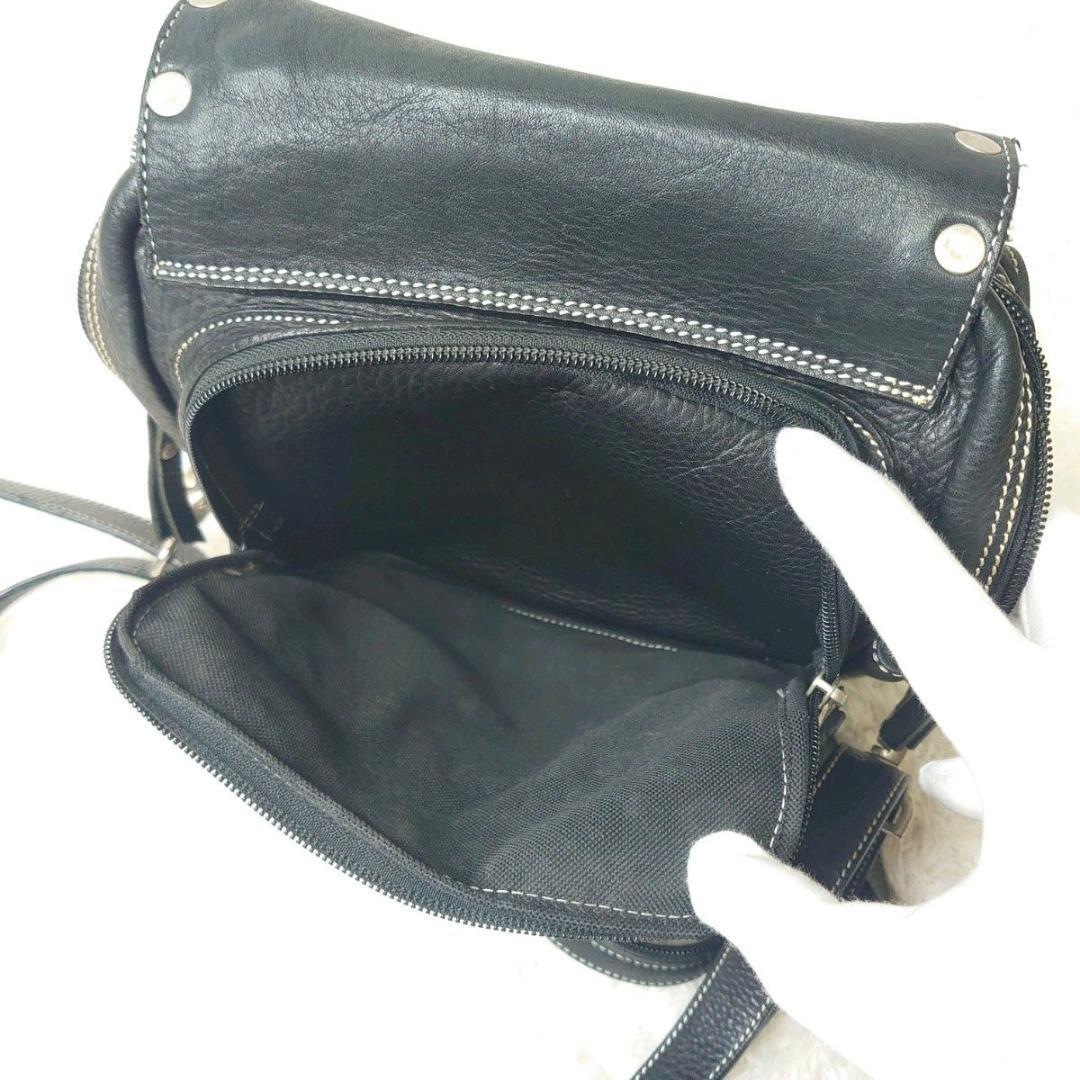 【美品】WILD HEARTS ボディバッグ アメリカン バイカー ショルダ 黒
