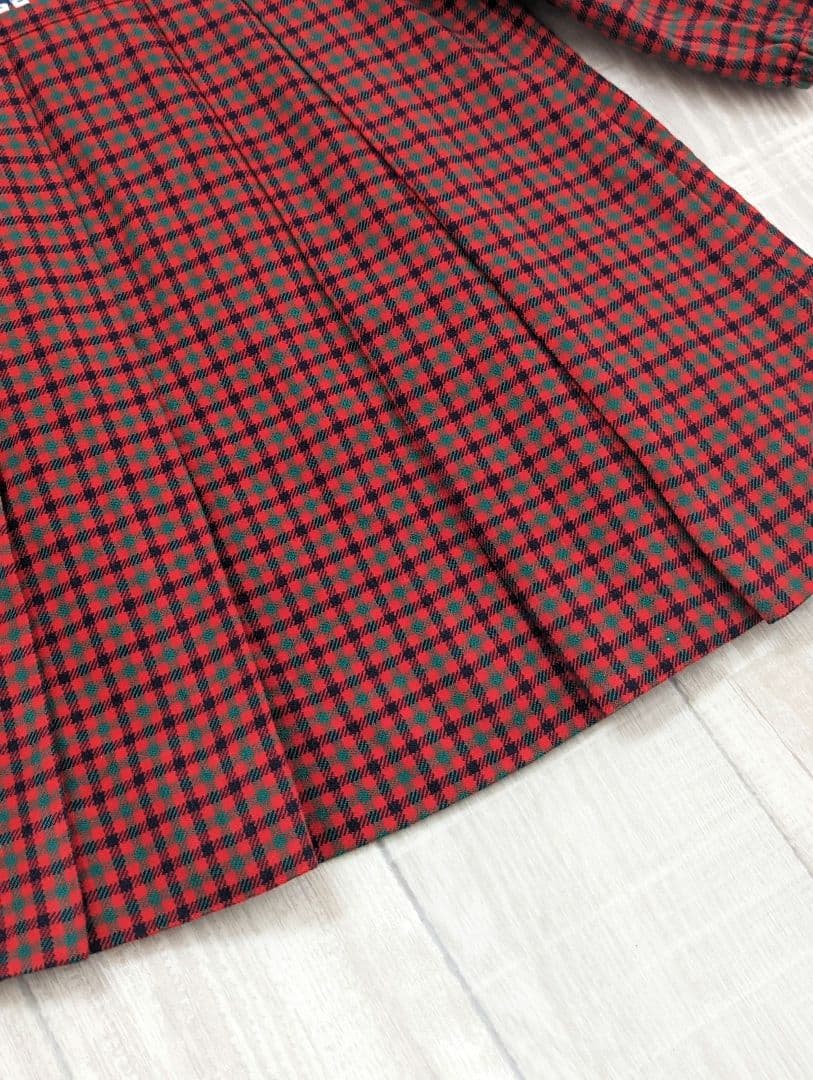 【現行品】familiar　チェック　カーディガン　80