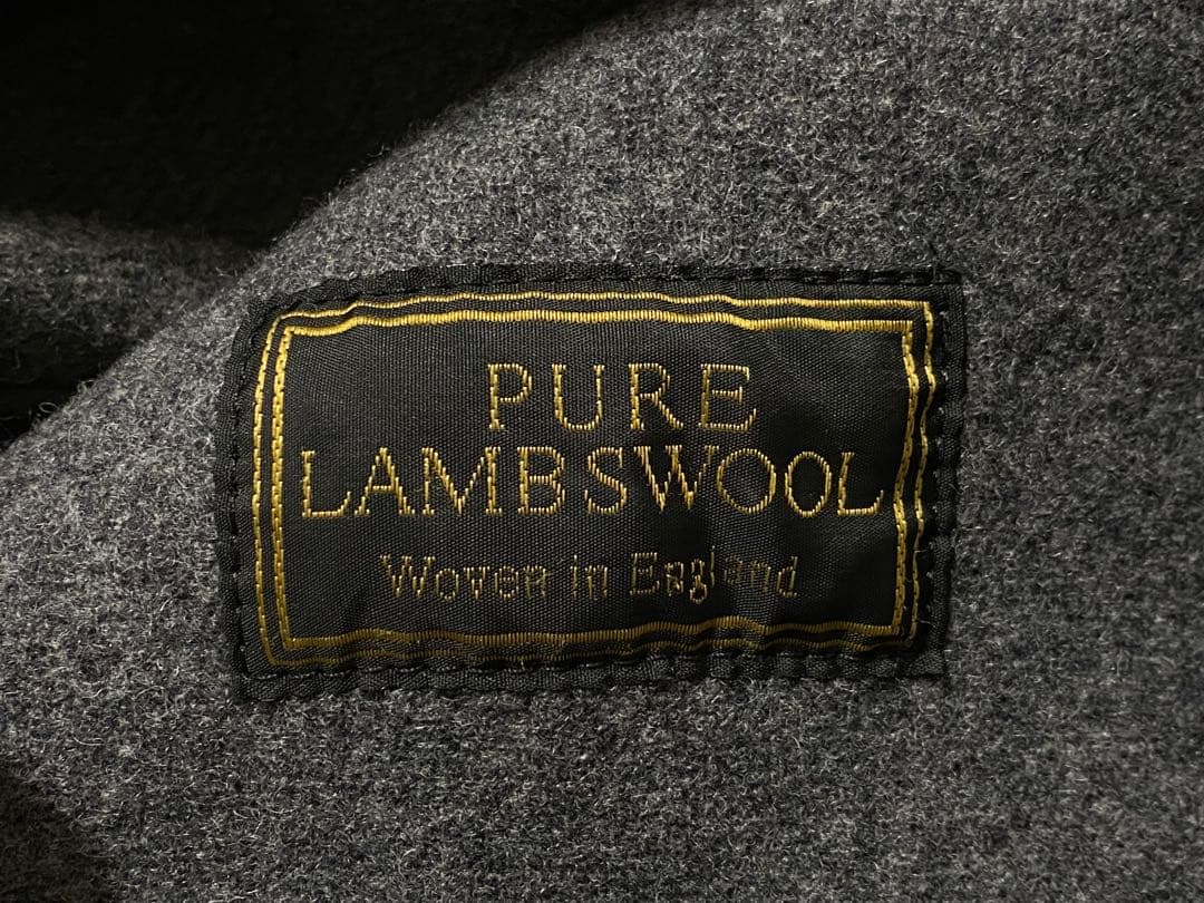 INVERTERE ウール ダッフルコート 英国製 ヘリンボーン グレー