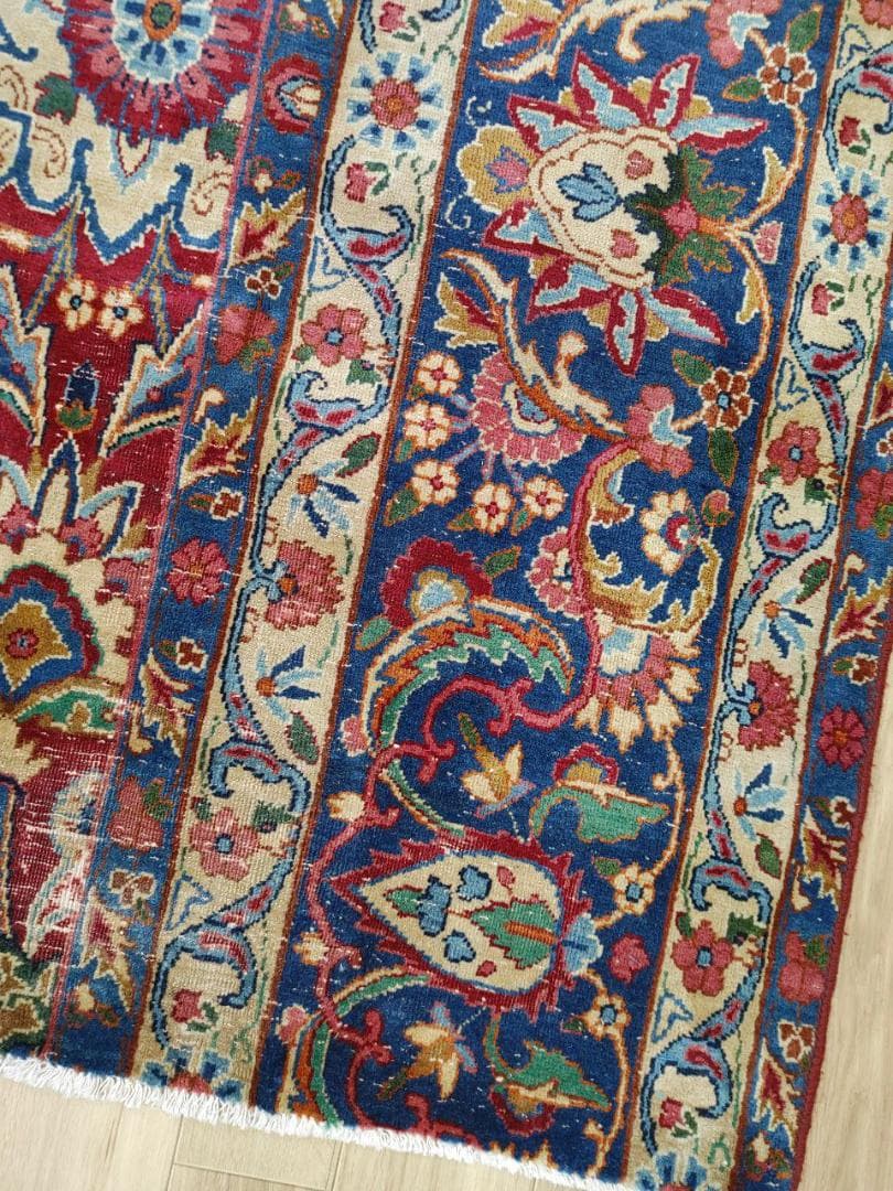 ペルシャ絨毯 ペルシャヴィンテージラグ 220x146 手織り オールド