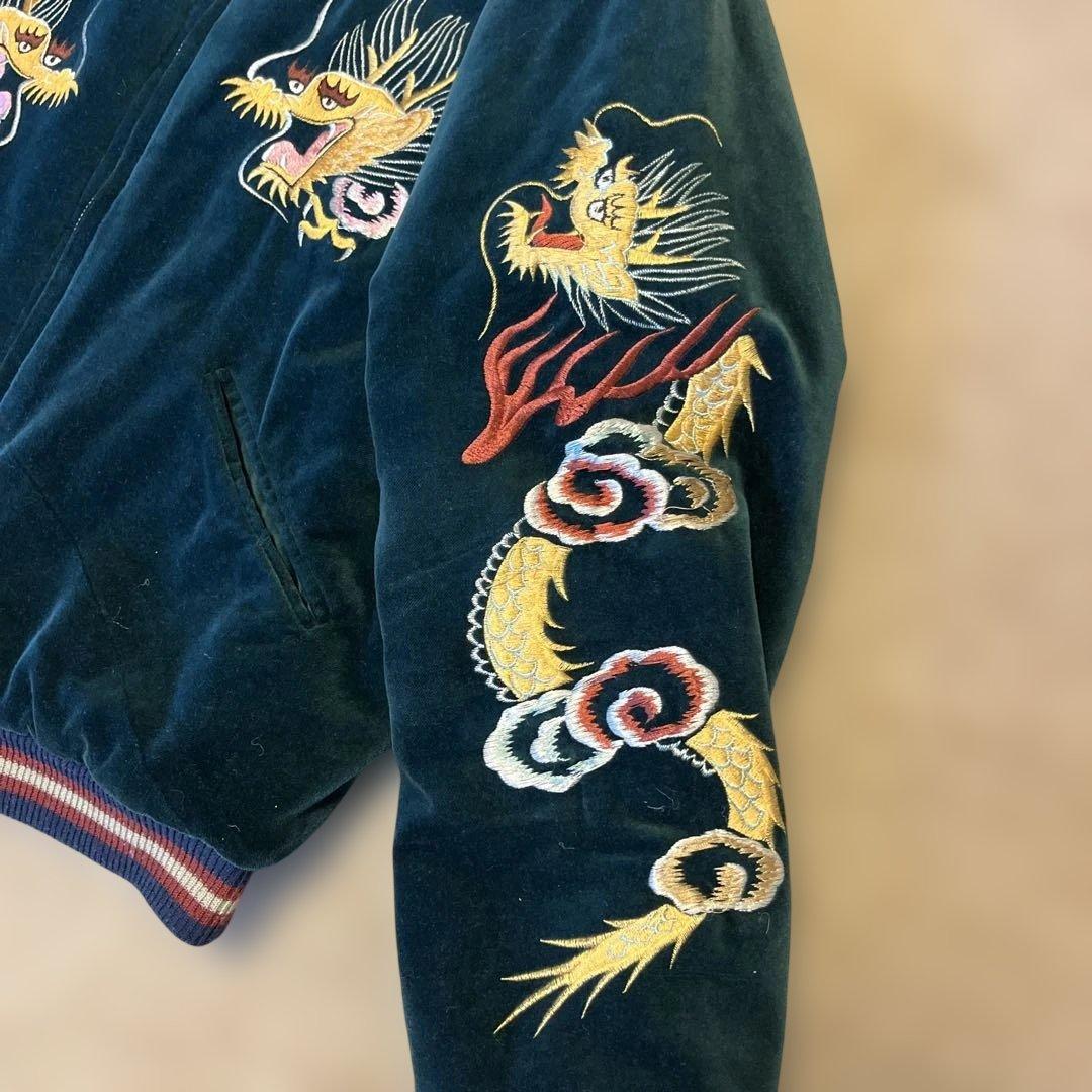 東洋エンタープライズ別珍スカジャン 龍とシーサーベルベット