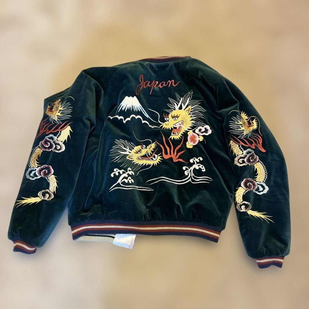 東洋エンタープライズ別珍スカジャン 龍とシーサーベルベット