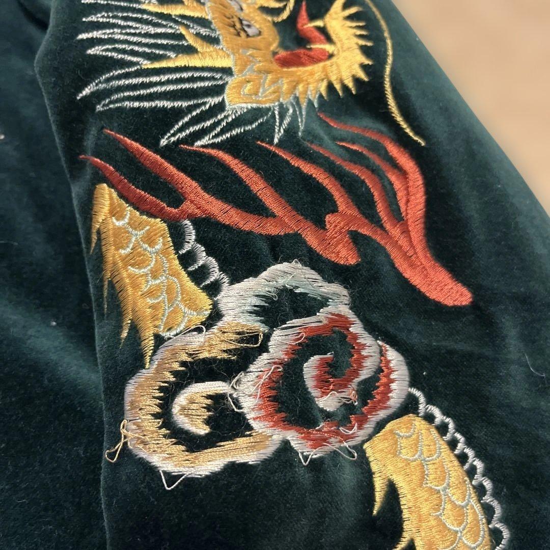 東洋エンタープライズ別珍スカジャン 龍とシーサーベルベット