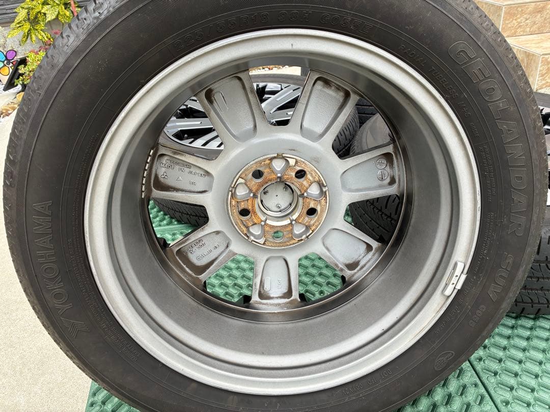 【魔王】デリカd5 純正タイヤホイール18インチ4本　純正ナット20本