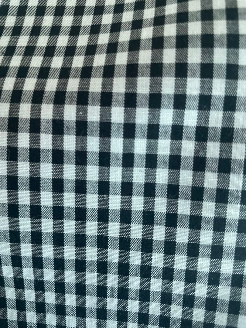 familiar ブラック・ホワイトチェック トートバッグ