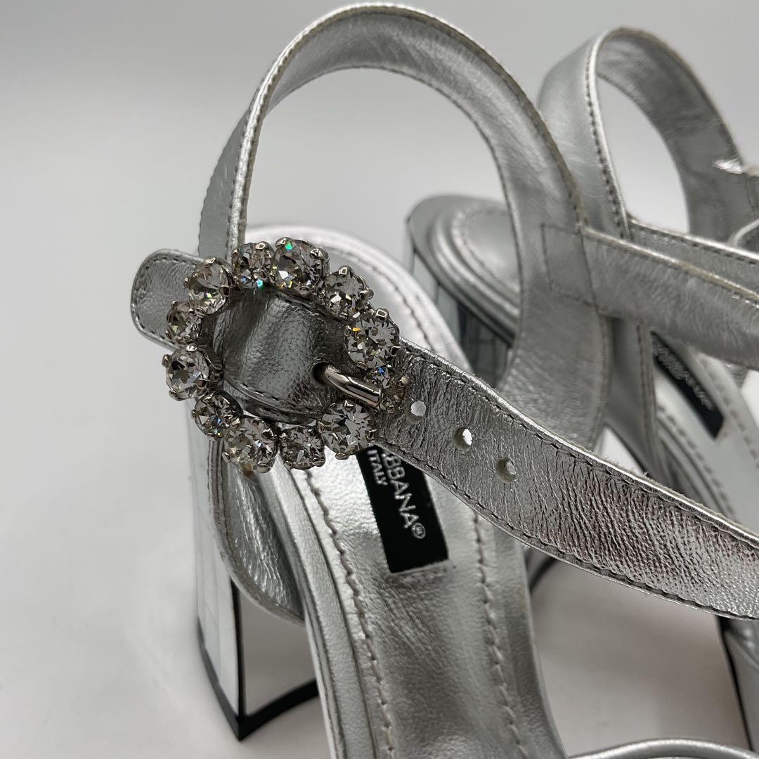 ドルチェ＆ガッバーナ D＆Ｇ サンダル シルバー 22〜22.5 箱付