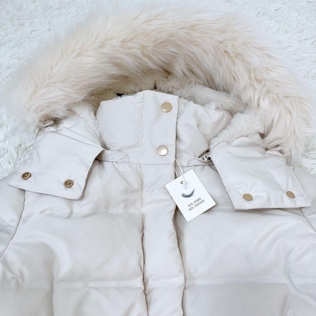 新品タグ付　今期　ZARA ベルト付き撥水加工ダウンコート