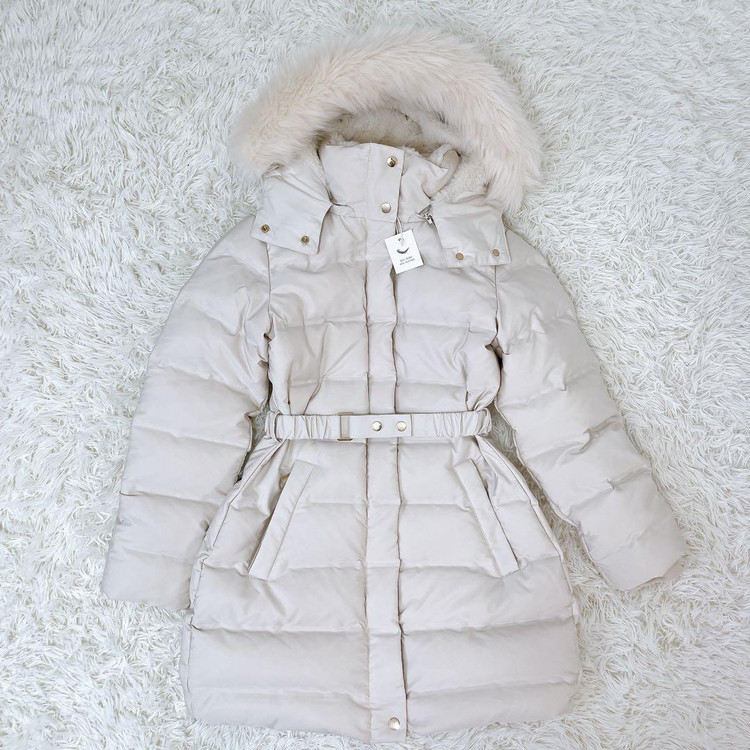 新品タグ付　今期　ZARA ベルト付き撥水加工ダウンコート