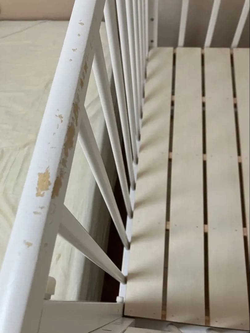 ノモック Wオープンハイタイプ ミニベビーベッド ホワイト