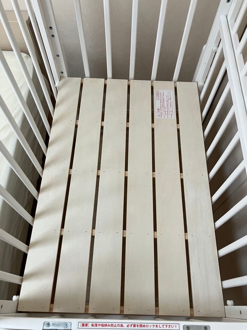 ノモック Wオープンハイタイプ ミニベビーベッド ホワイト