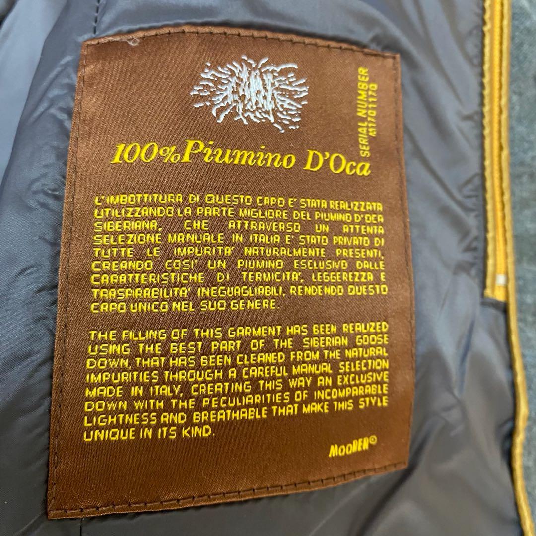 美品MooRER OLIVER-Lウールカシミアダウンベストグレー48 Ｌサイズ