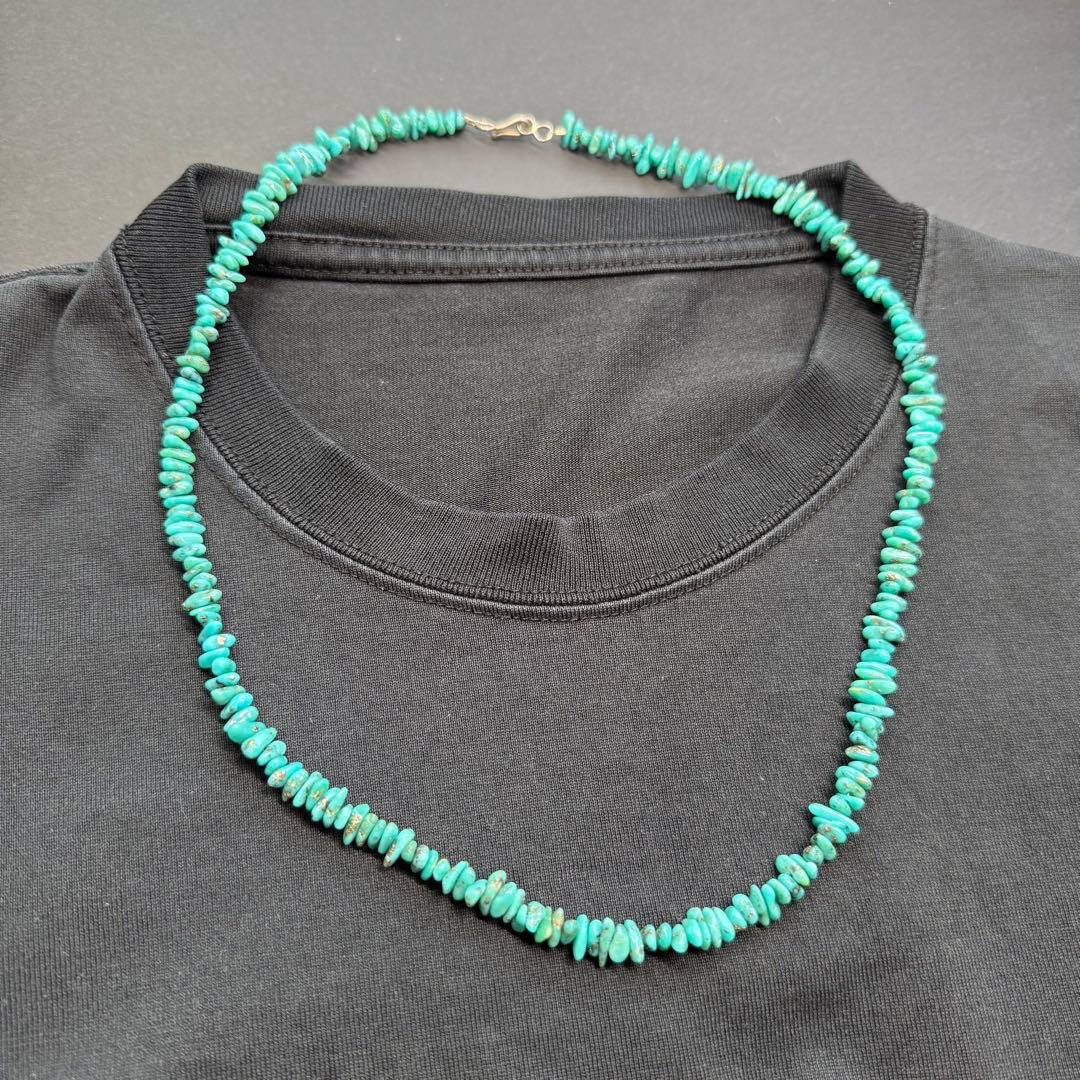 【60㎝ モレンシーターコイズ】インディアンジュエリー ネックレス