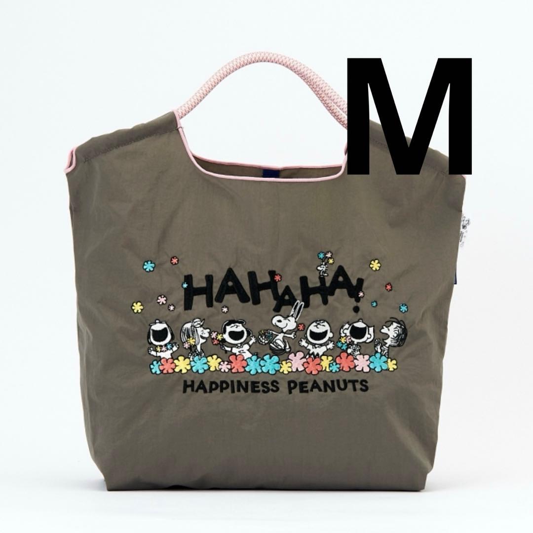 ボールアンドチェーン スヌーピー トートバッグ HAHAHA グレー