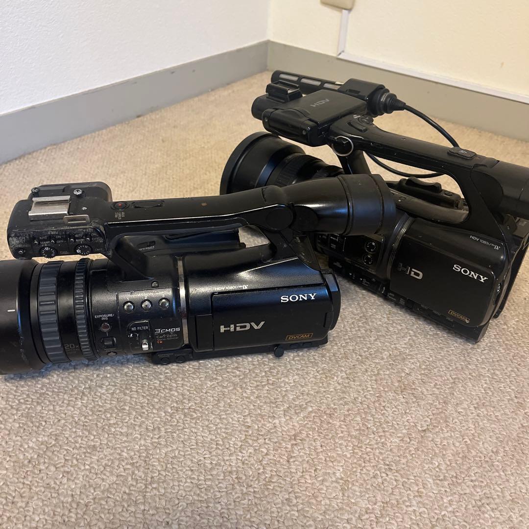 2/3迄値下‼️Sony HVRZ5J業務用Vカメラ本体2台ワイコン電池バッグ等