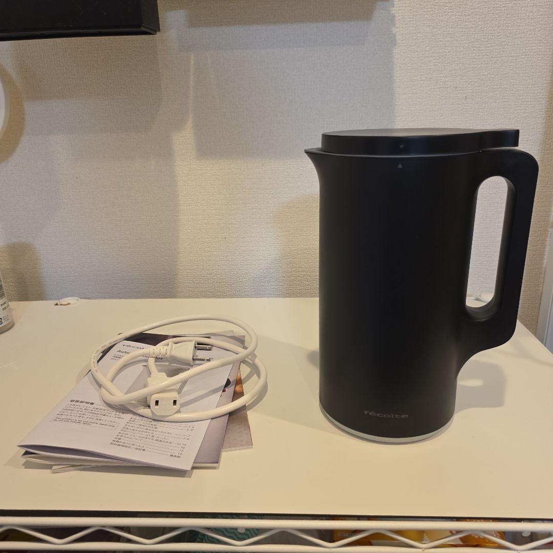 レコルト　自動調理ポッド　スープメーカー　ブラック　黒