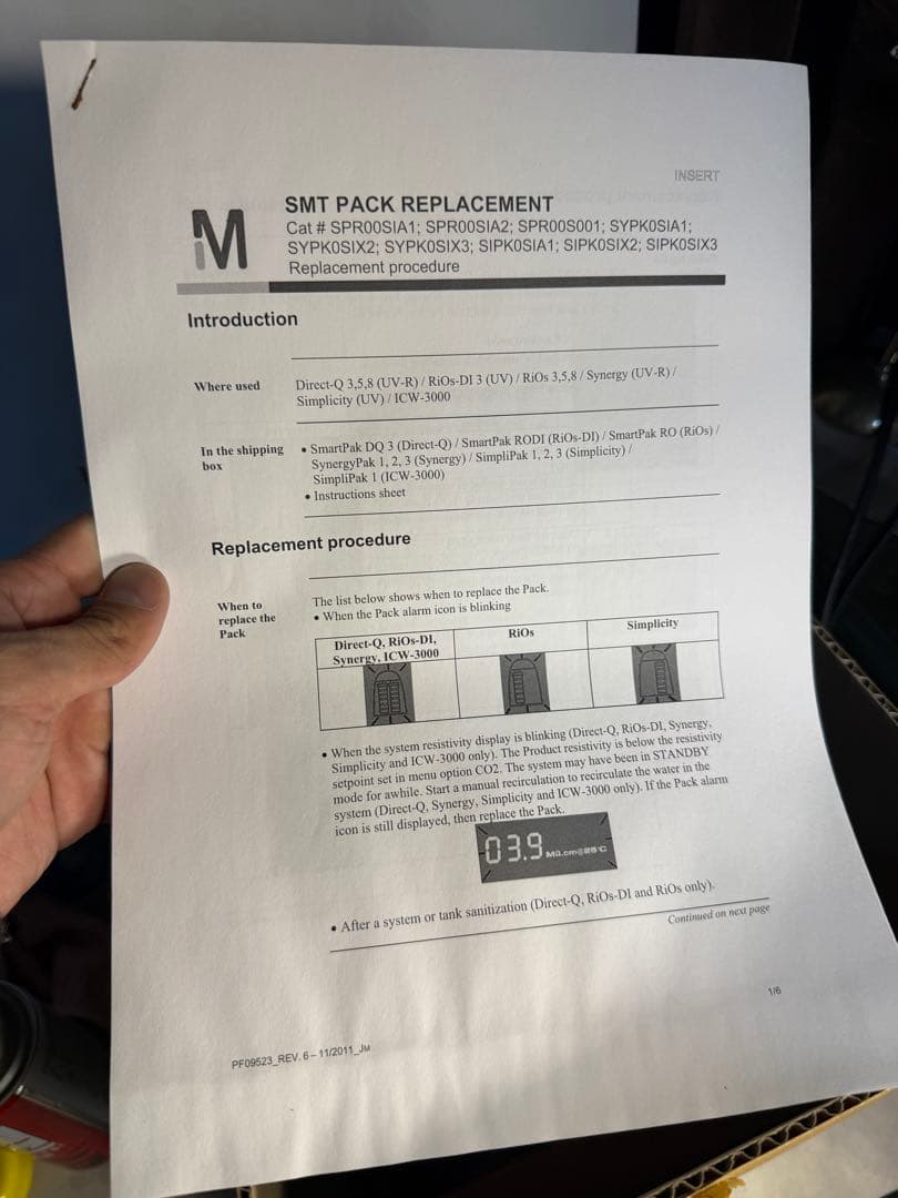 未使用 Millipore SmartPak DQ3 純水装置用カートリッジ
