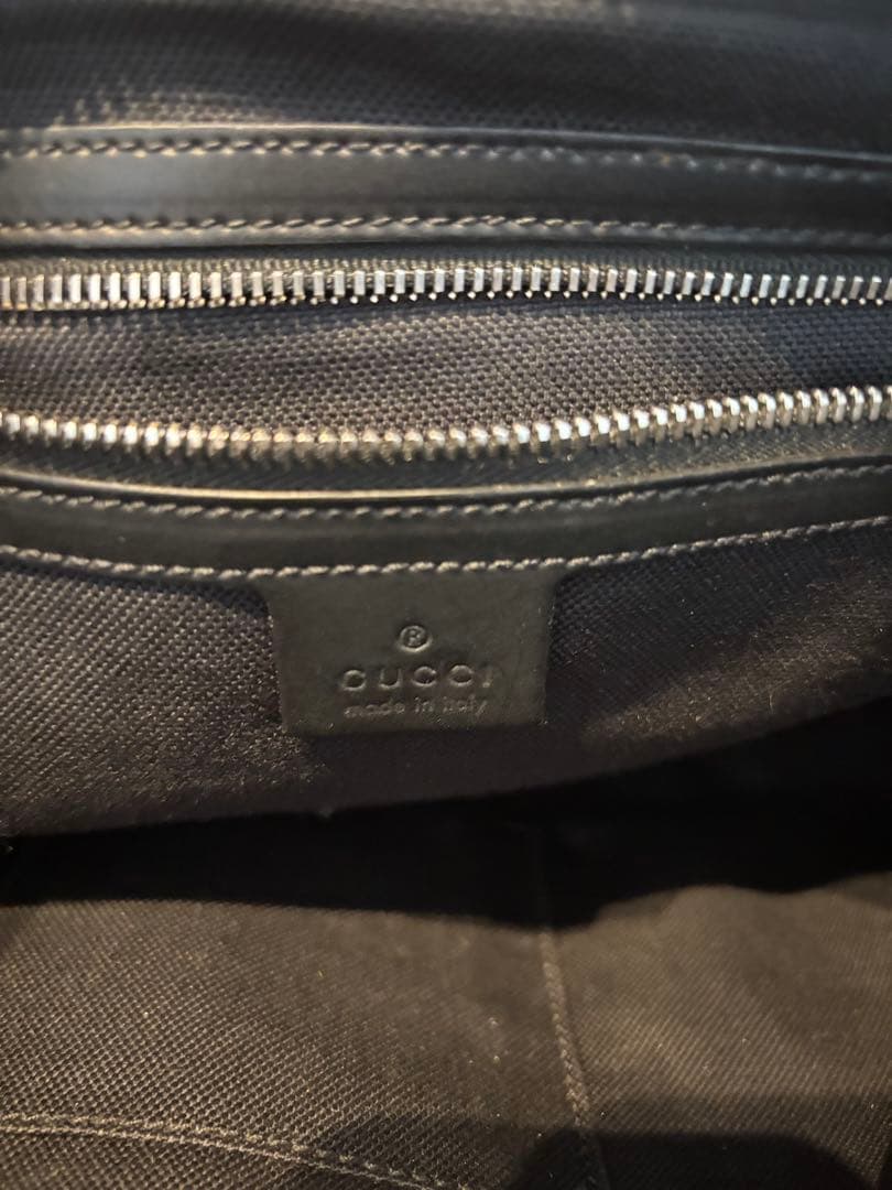 【美品】グッチ ショルダーバッグ レザー×PVC A4可 GG柄 シェリーライン