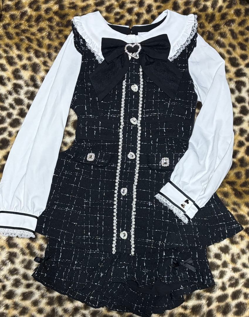 リズリサ　セットアップ　リボンツイードセットアップ