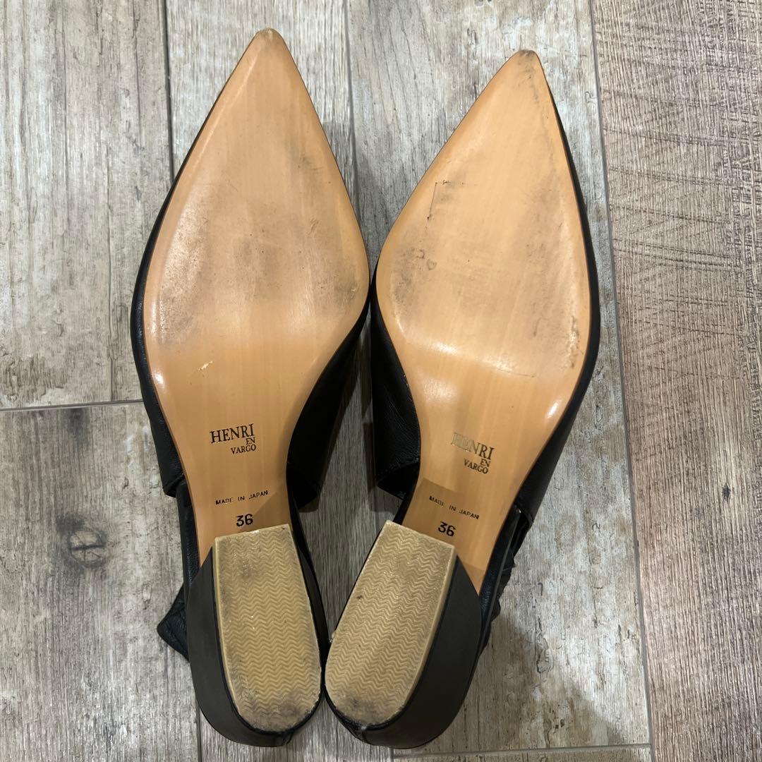 HENRI EN VARGO ポインテッドトゥ ヒールパンプス36