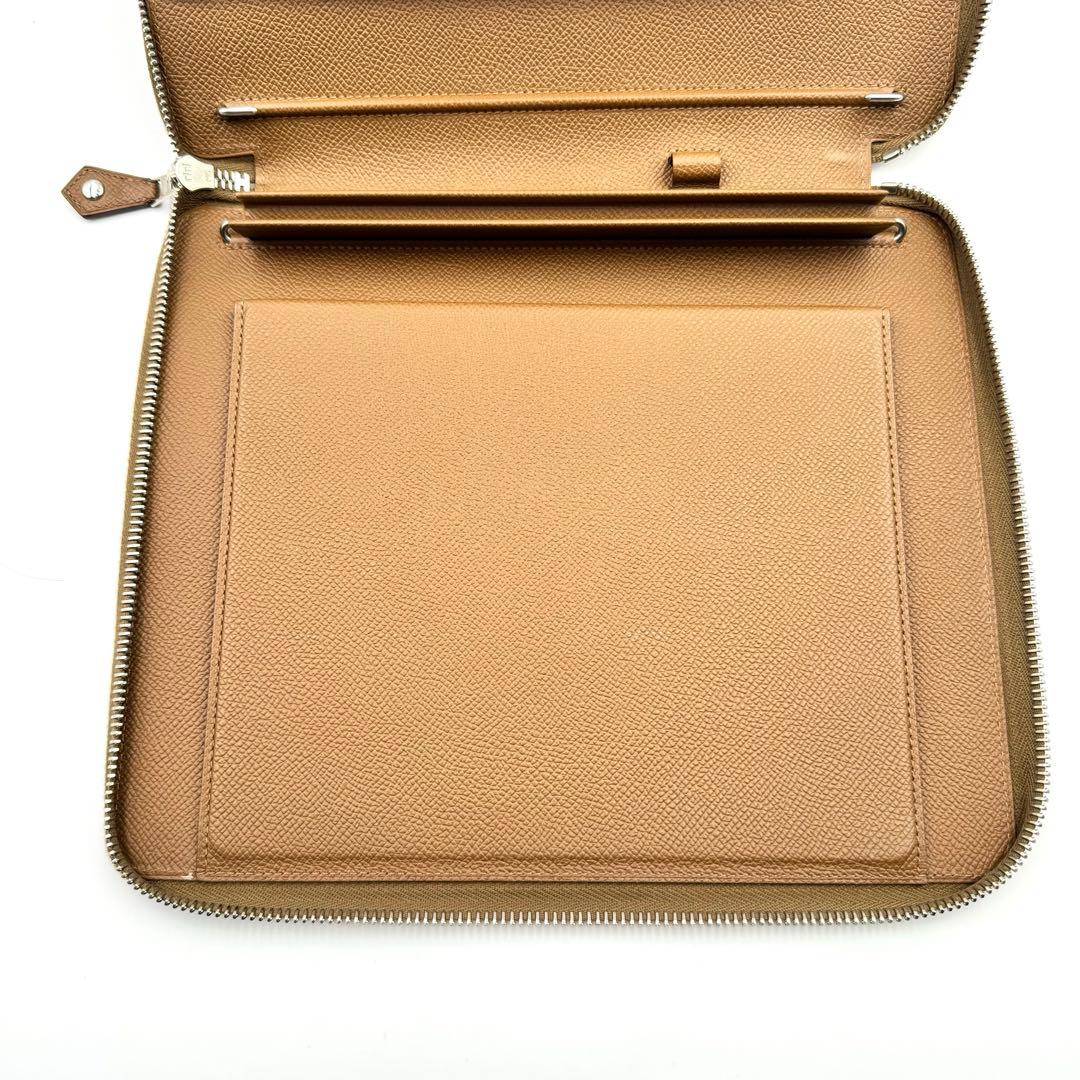 美品✨HERMES エルメス　タブレットケース　ブラウン　レザー