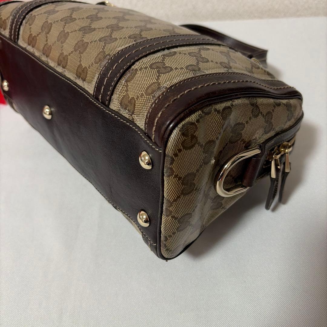 GUCCI グッチ GG柄 アビー リボン GGクリスタル ミニボストンバッグ