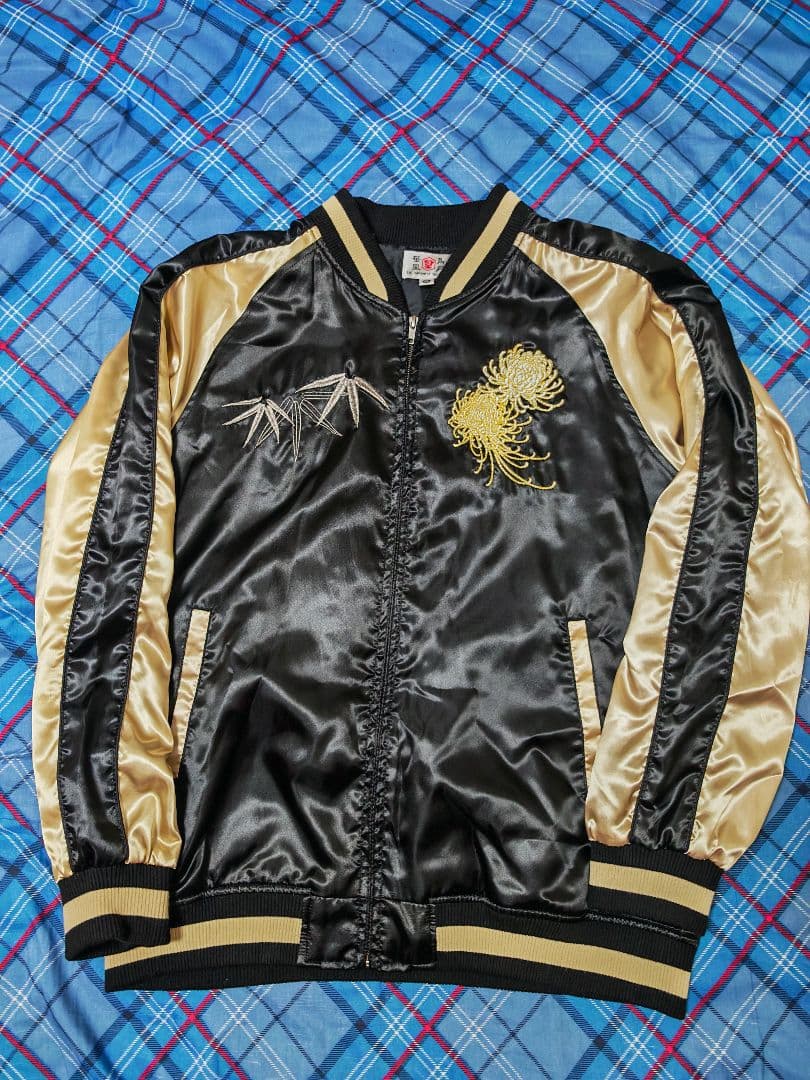 Japanese tradional 日本限定 虎 スカジャン サテン