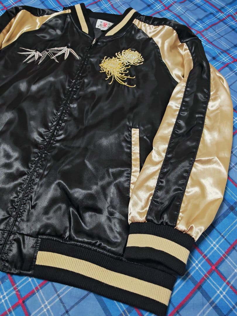 Japanese tradional 日本限定 虎 スカジャン サテン