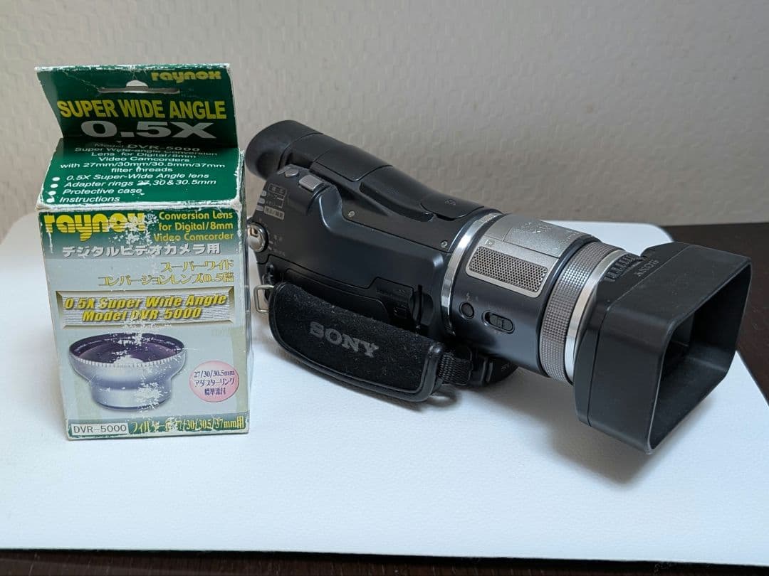 《お値下げ》ソニー　ナイトショットHDV1080iと超広角レンズ　ジャンク品