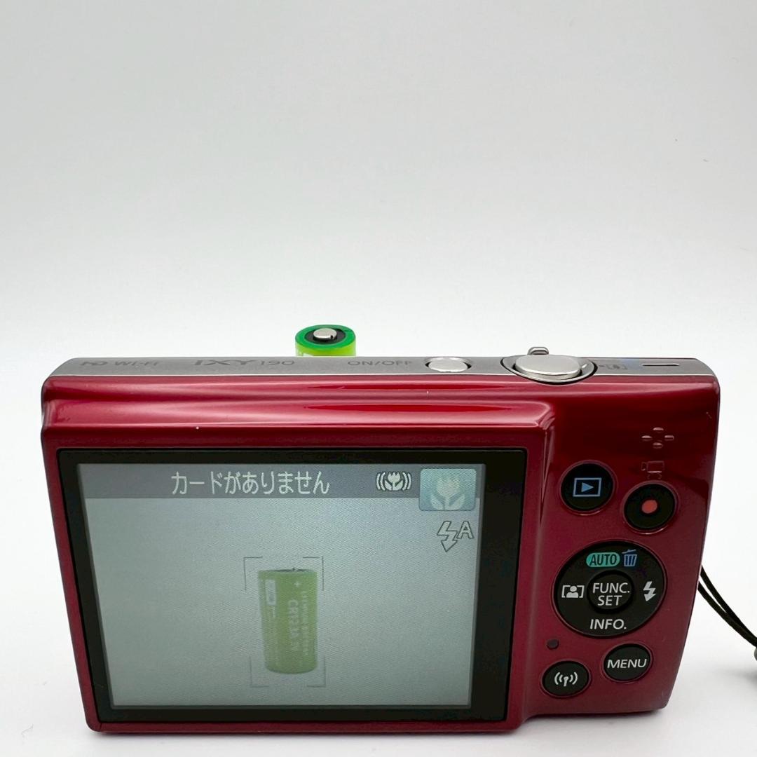 【完動品】Canon IXY 190 コンデジ レッド 動作確認済