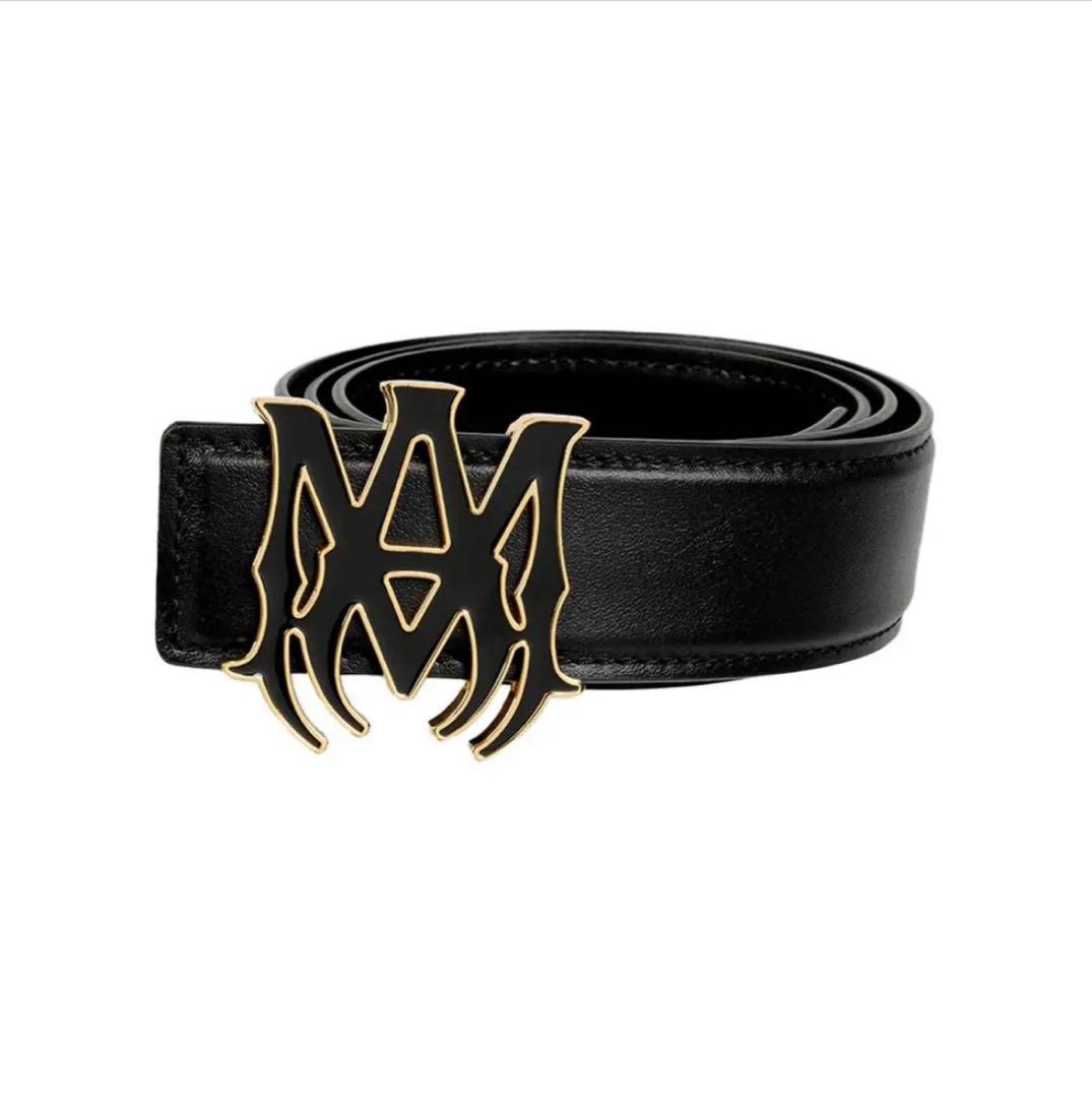 AMIRI ブラック ロゴバックル ベルト 80