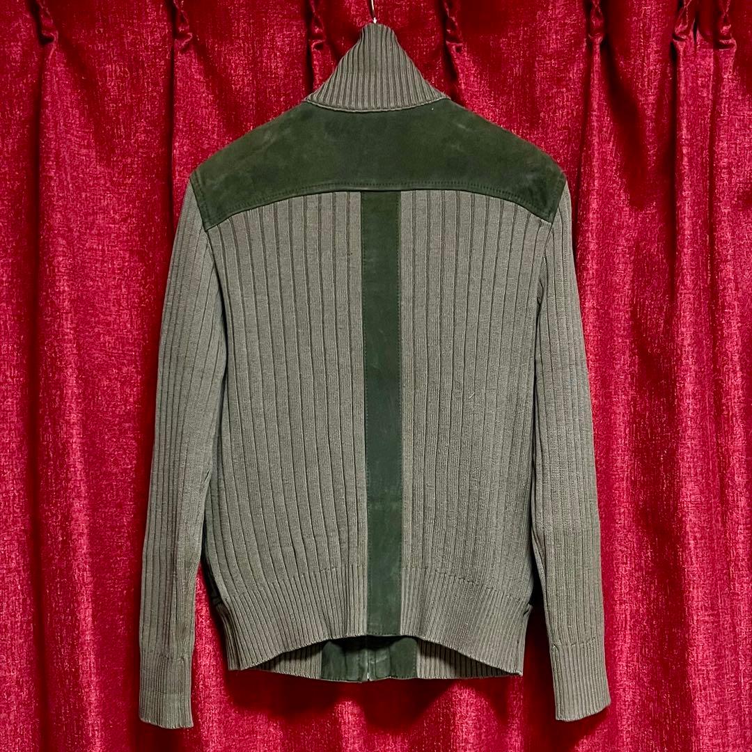 OLD LANVIN ランバン ヴィンテージ ニット ジャケット スエードレザー