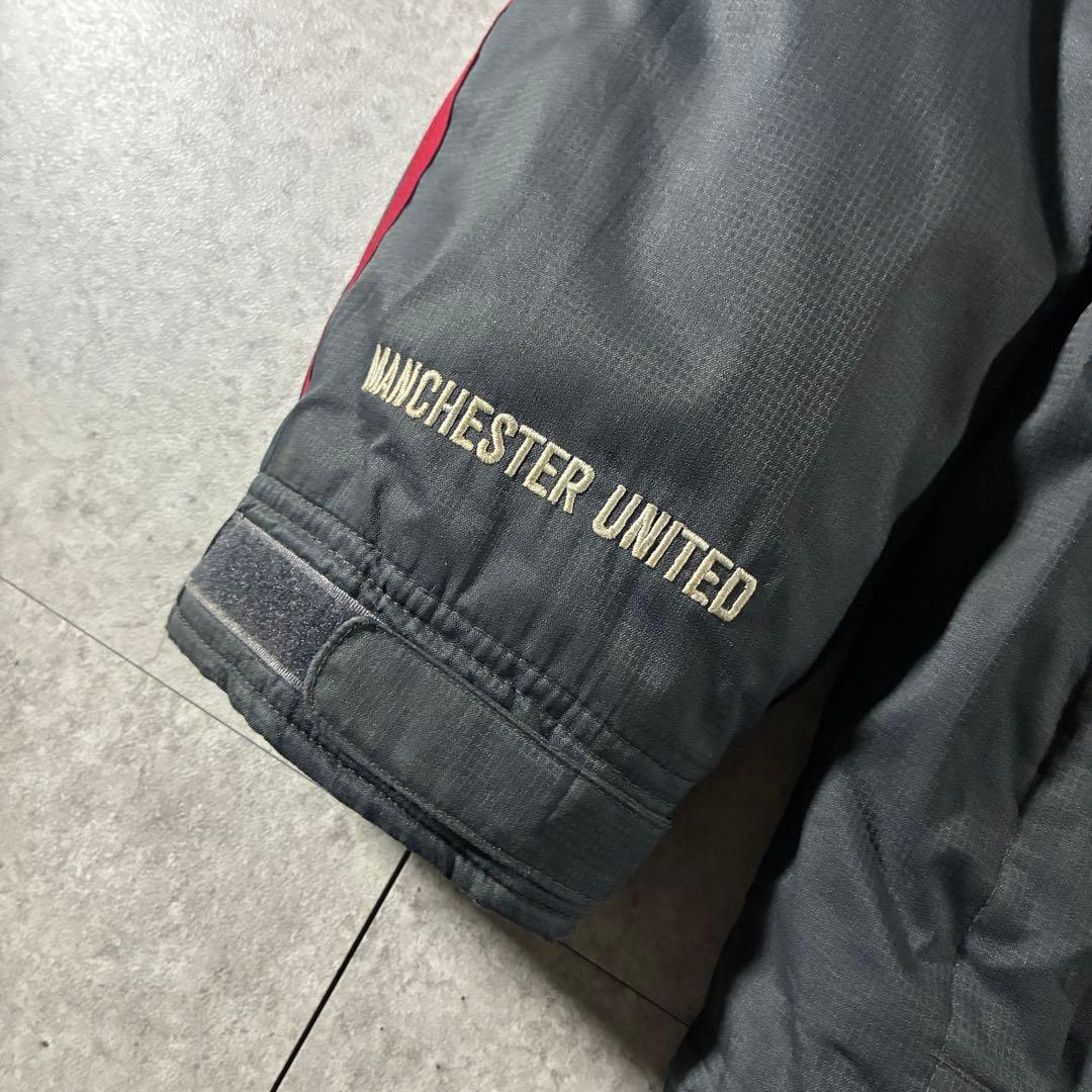 00sNIKE中綿ウォームアップジャケット刺繍ロゴマンチェスターユナイテッド