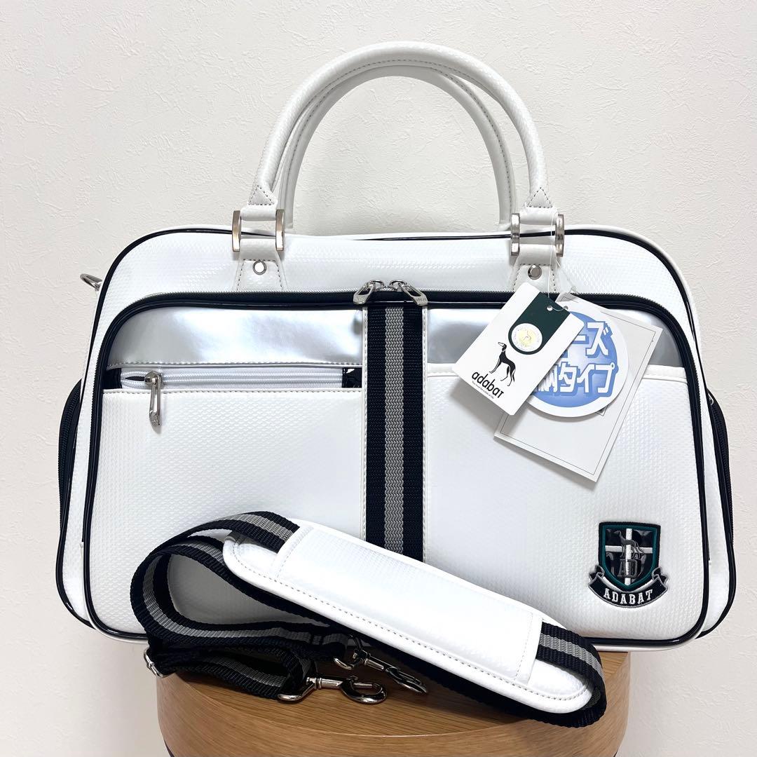 【未使用タグ付き】アダバット｜adabat ボストンバッグ ホワイト　ゴルフ